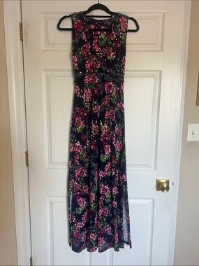 Lands End floral maxi dress XXS